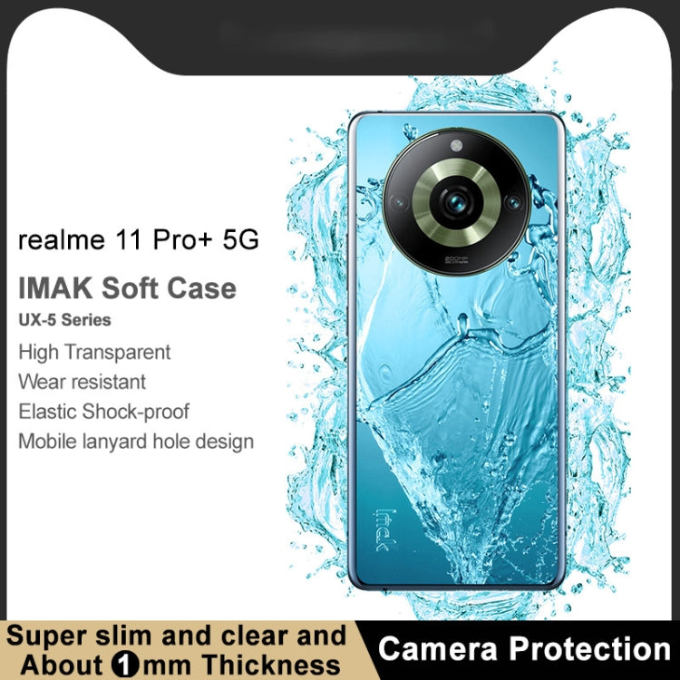 For Realme 11 Pro+ 5G imak UX-5 Series Transparent Shockproof TPU Protective Case(Transparent) - Realme Cases by imak | Online Shopping UK | buy2fix