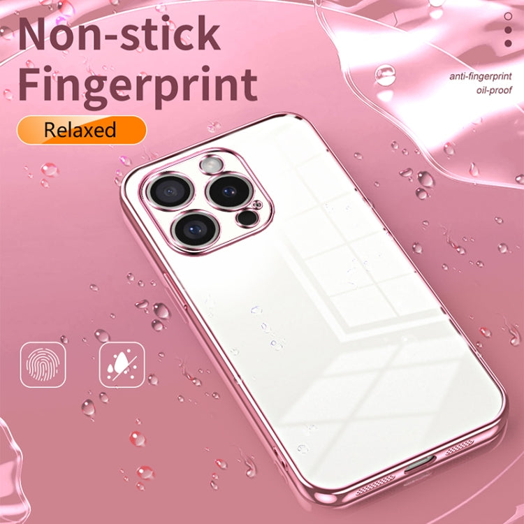 For iPhone 16 Pro Transparent Plating Fine Hole Phone Case(Black) - iPhone 16 Pro Cases by buy2fix | Online Shopping UK | buy2fix