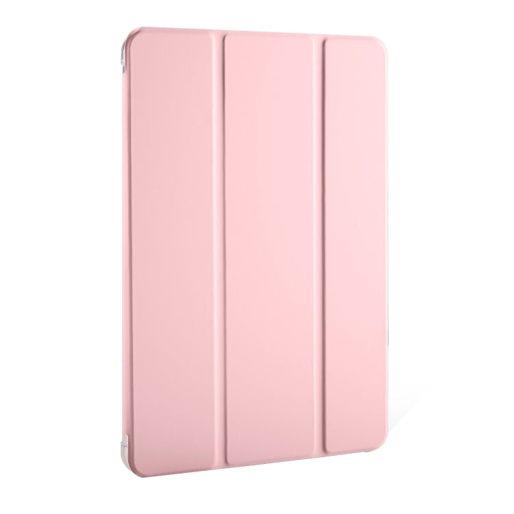 For Huawei MatePad Pro 11 2024 3-fold Clear TPU Leather Tablet Case with Pen Slot(Pink) - Huawei by buy2fix | Online Shopping UK | buy2fix
