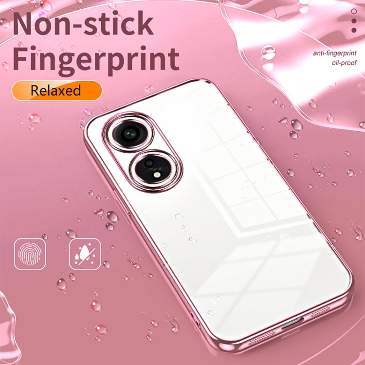 For OPPO A1 Pro Transparent Plating Fine Hole Phone Case(Transparent) - OPPO Cases by buy2fix | Online Shopping UK | buy2fix