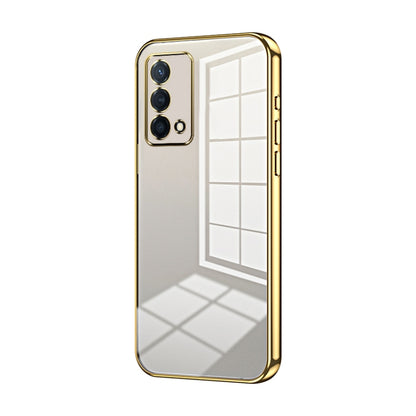 For OPPO K9 Transparent Plating Fine Hole Phone Case(Gold) - OPPO Cases by buy2fix | Online Shopping UK | buy2fix