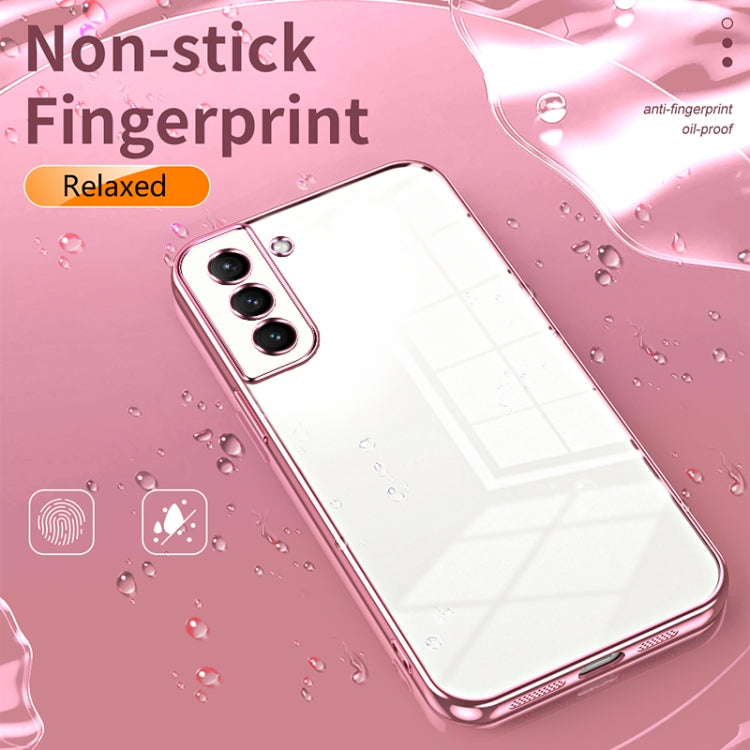 For Samsung Galaxy S21+ 5G Transparent Plating Fine Hole Phone Case(Silver) - Galaxy S21+ 5G Cases by buy2fix | Online Shopping UK | buy2fix