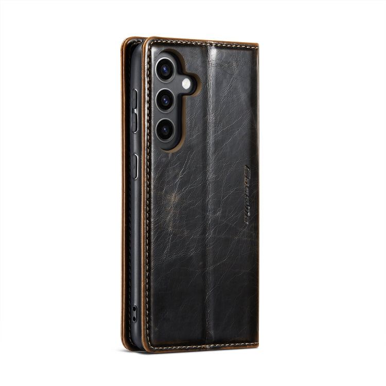 For Samsung Galaxy S24+ 5G CaseMe 003 Crazy Horse Texture Flip Leather Phone Case(Coffee) - Galaxy S24+ 5G Cases by CaseMe | Online Shopping UK | buy2fix