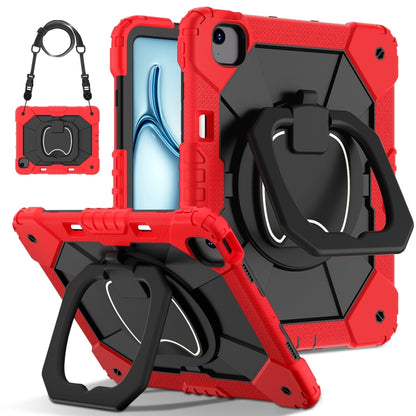 For iPad Air 13 2024 Contrast Color Robot Silicone Hybrid PC Tablet Case(Red Black) - iPad Air 13 2024 Cases by buy2fix | Online Shopping UK | buy2fix