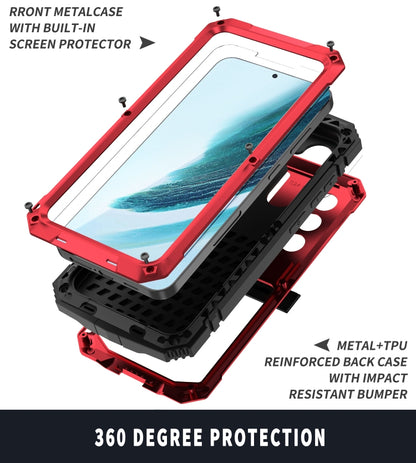 For Samsung Galaxy S24+ 5G R-JUST Life Waterproof Dustproof Shockproof Phone Case(Red) - Galaxy S24+ 5G Cases by R-JUST | Online Shopping UK | buy2fix