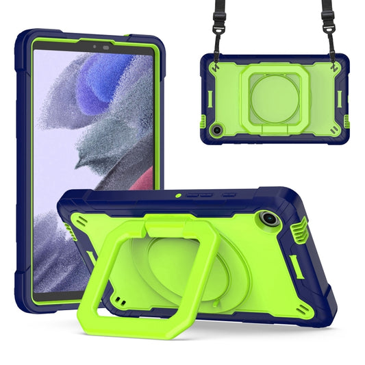 For Samsung Galaxy Tab A9 Handle Robot Silicone Hybrid PC Tablet Case(Navy Yellow Green) - Galaxy Tab A9 by buy2fix | Online Shopping UK | buy2fix