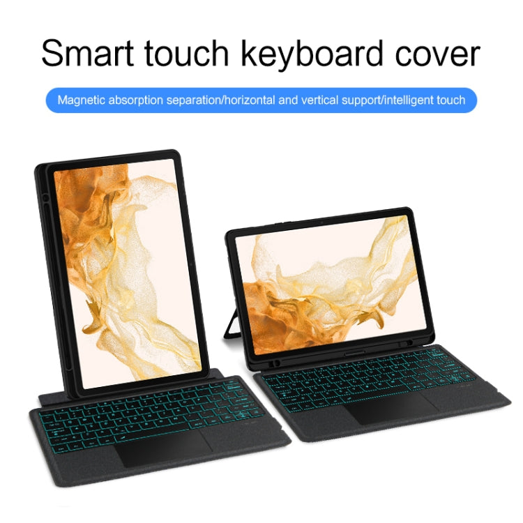 For Samsung Galaxy Tab S7+ / S7 FE / S8+ YJ-S8+ Split Bluetooth Keyboard Leather Tablet Case - Samsung Keyboard by buy2fix | Online Shopping UK | buy2fix