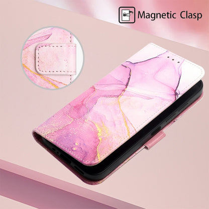 For Motorola Moto G Power 5G 2024 PT003 Marble Pattern Flip Leather Phone Case(Pink Purple Gold) - Motorola Cases by buy2fix | Online Shopping UK | buy2fix