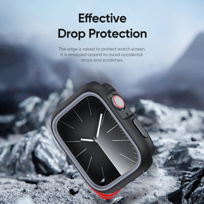 For Apple Watch 9 / 8 / 7 45mm DUX DUCIS Bamo Series Hollow PC + TPU Watch Protective Case(Black+Grey) - Watch Cases by DUX DUCIS | Online Shopping UK | buy2fix