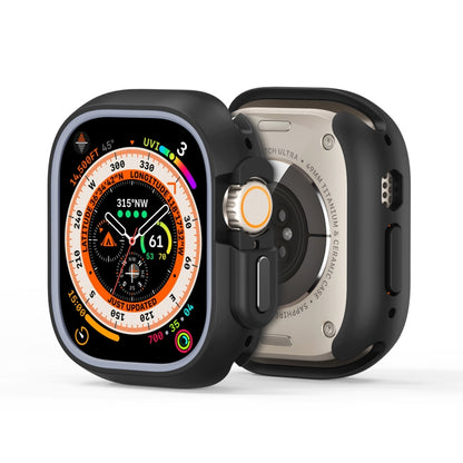 For Apple Watch Ultra 2 49mm / Ultra 49mm DUX DUCIS Bamo Series Hollow PC + TPU Watch Protective Case(Black+Grey) - Watch Cases by DUX DUCIS | Online Shopping UK | buy2fix