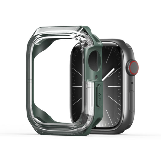 For Apple Watch 4 / 5 / 6 / SE 44mm DUX DUCIS Tamo Series Hollow PC + TPU Watch Protective Case(Transparent Green) - Watch Cases by DUX DUCIS | Online Shopping UK | buy2fix