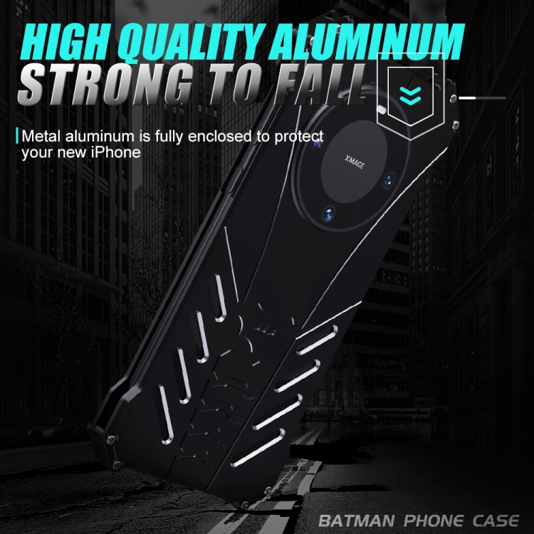 For Huawei Mate 60 R-JUST Batman Metal Mobile Phone Protective Case(Black) - Huawei Cases by R-JUST | Online Shopping UK | buy2fix