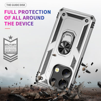 For Xiaomi Redmi Note 13 Pro+ 5G Shockproof TPU + PC Phone Case with Holder(Silver) - Note 13 Pro+ Cases by buy2fix | Online Shopping UK | buy2fix