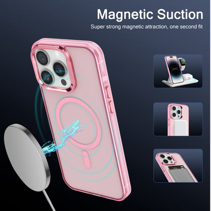 For iPhone 13 Pro Max Electroplated IMD Magsafe PC Hybrid TPU Phone Case(Pink) - iPhone 13 Pro Max Cases by buy2fix | Online Shopping UK | buy2fix