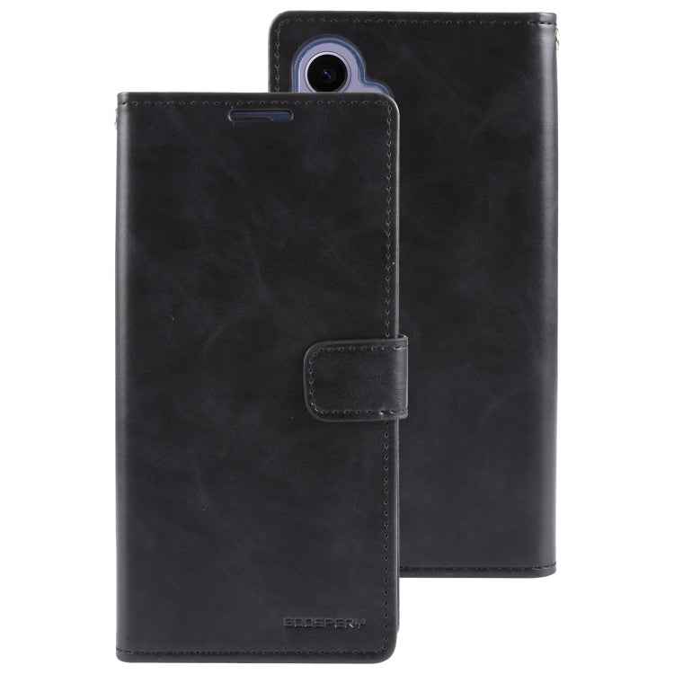 For Samsung Galaxy S24+ 5G GOOSPERY MANSOOR DIARY 9 Card Slots Leather Phone Case(Black) - Galaxy S24+ 5G Cases by GOOSPERY | Online Shopping UK | buy2fix