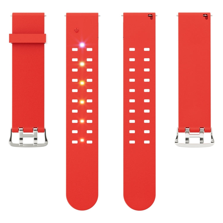 For Apple Watch SE 2022 40mm Luminous Colorful Light Silicone Watch Band(Red) - Watch Bands by buy2fix | Online Shopping UK | buy2fix