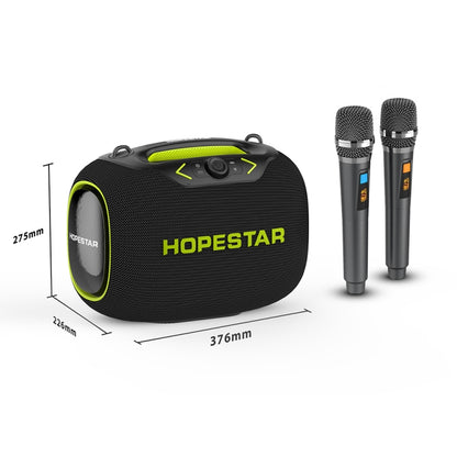 HOPESTAR Party Box 120W Karaoke Bluetooth Speaker with 2 Microphones(Navy Blue) - Desktop Speaker by HOPESTAR | Online Shopping UK | buy2fix