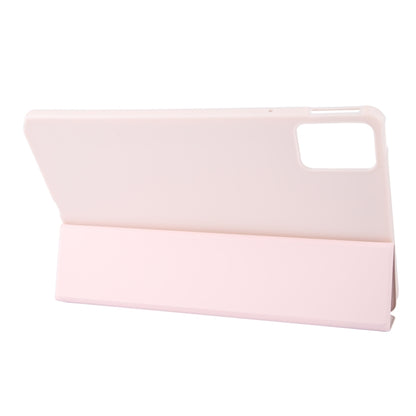 For Lenovo Tab M11/ Xiaoxin Pad 11 2024 Tri-fold Silicone Leather Tablet Case(Pink) - Lenovo by buy2fix | Online Shopping UK | buy2fix