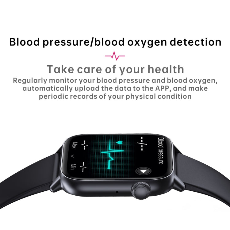 QS08 PRO 1.83 inch BT5.2 Smart Sport Watch, Support Sleep / Heart Rate / Blood Oxygen / Temperature / Blood Pressure Health Monitor(Black+Grey) - Smart Watches by buy2fix | Online Shopping UK | buy2fix