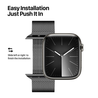 For Apple Watch SE 2022 40mm DUX DUCIS Milanese Pro Series Stainless Steel Watch Band(Black) - Watch Bands by DUX DUCIS | Online Shopping UK | buy2fix