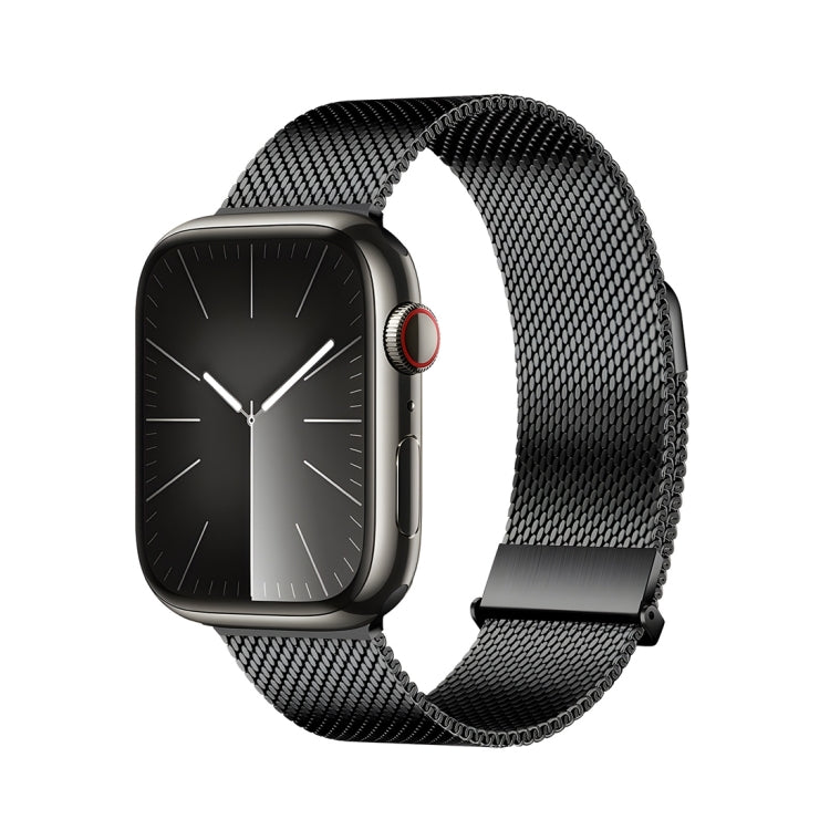 For Apple Watch Series 5 44mm DUX DUCIS Milanese Pro Series Stainless Steel Watch Band(Black) - Watch Bands by DUX DUCIS | Online Shopping UK | buy2fix