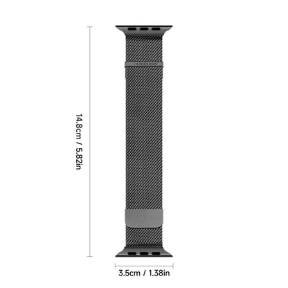 For Apple Watch Series 5 44mm DUX DUCIS Milanese Pro Series Stainless Steel Watch Band(Black) - Watch Bands by DUX DUCIS | Online Shopping UK | buy2fix