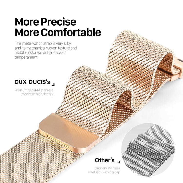 For Apple Watch Series 4 44mm DUX DUCIS Milanese Pro Series Stainless Steel Watch Band(Gold) - Watch Bands by DUX DUCIS | Online Shopping UK | buy2fix