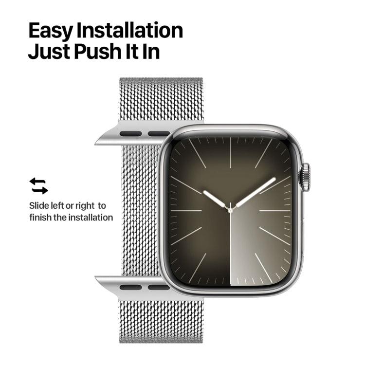 For Apple Watch Series 2 42mm DUX DUCIS Milanese Pro Series Stainless Steel Watch Band(Silver) - Watch Bands by DUX DUCIS | Online Shopping UK | buy2fix