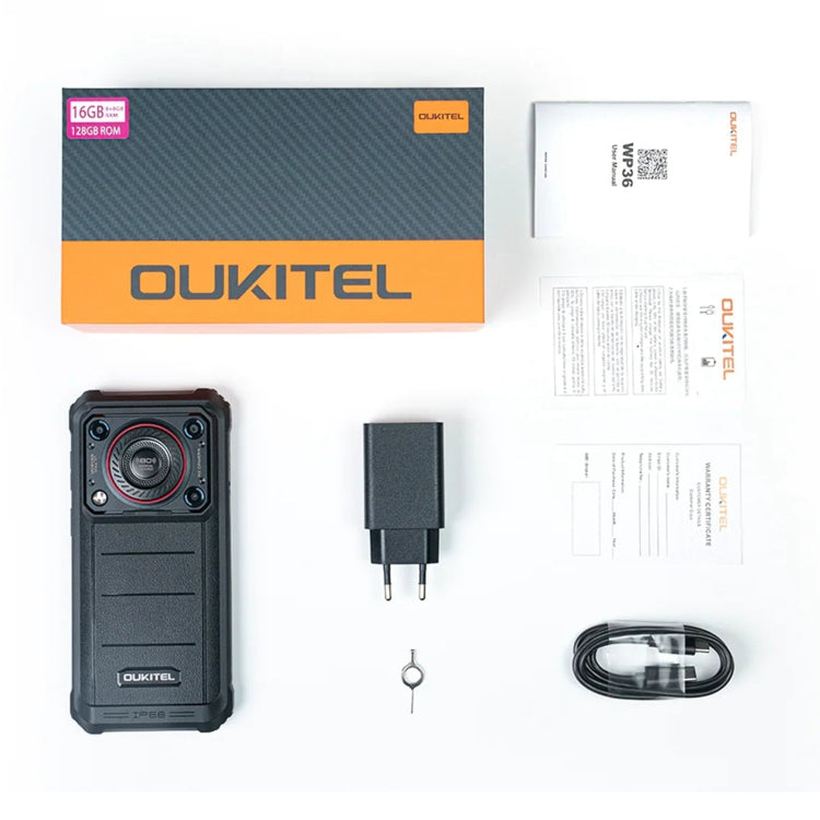 Oukitel WP36, 8GB+128GB, IP68/IP69K, Fingerprint Identification, 10600mAh, 6.52 inch MediaTek MT8788 Octa Core, NFC, OTG, Network: 4G(Black) - Other by OUKITEL | Online Shopping UK | buy2fix