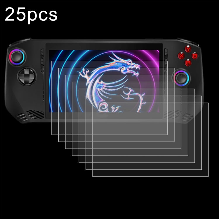 For MSI Claw 7 inch Game Console 25pcs 9H 0.3mm Explosion-proof Tempered Glass Film - Accessories by buy2fix | Online Shopping UK | buy2fix