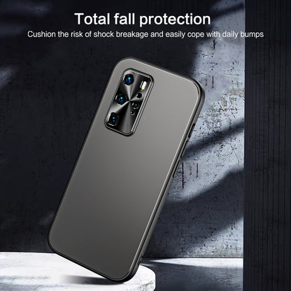 For Huawei P40 R-JUST RJ-61 Electroplating Frosted TPU + PC Phone Case(Grey) - Huawei Cases by R-JUST | Online Shopping UK | buy2fix