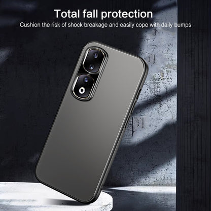 For Honor 90 Pro R-JUST RJ-61 Electroplating Frosted TPU + PC Phone Case with Holder(Grey) - Honor Cases by R-JUST | Online Shopping UK | buy2fix