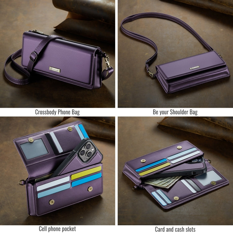 CaseMe Me30 Multi Functional Diagonal Cross Bag Phone Case(Purple) -  by CaseMe | Online Shopping UK | buy2fix