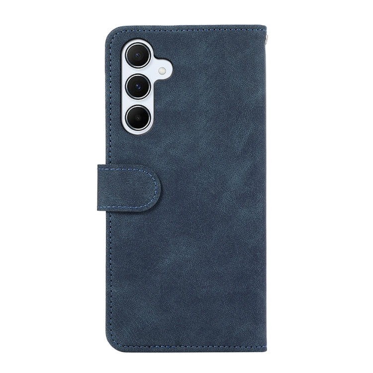 For Samsung Galaxy S24+ 5G ABEEL Color Block Magnetic RFID Leather Phone Case(Blue-Brown) - Galaxy S24+ 5G Cases by buy2fix | Online Shopping UK | buy2fix