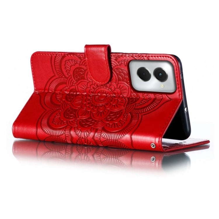 For Motorola Moto G Power 5G 2024 Sun Mandala Embossing Pattern Phone Leather Case(Red) - Motorola Cases by buy2fix | Online Shopping UK | buy2fix