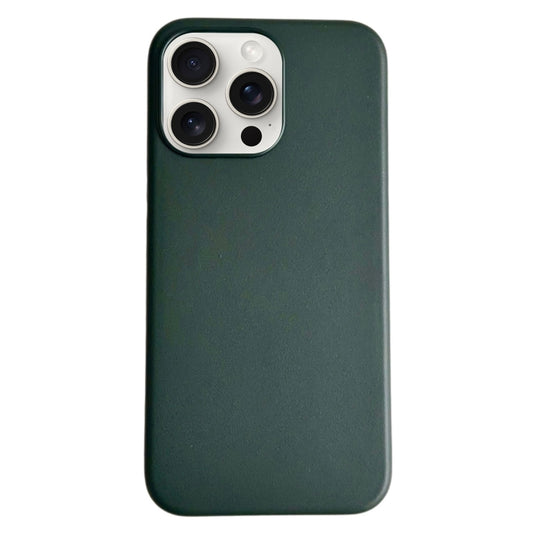 For iPhone 16 Pro Max Pure Color Leather Magsafe Magnetic Phone Case(Dark Green) - iPhone 16 Pro Max Cases by buy2fix | Online Shopping UK | buy2fix