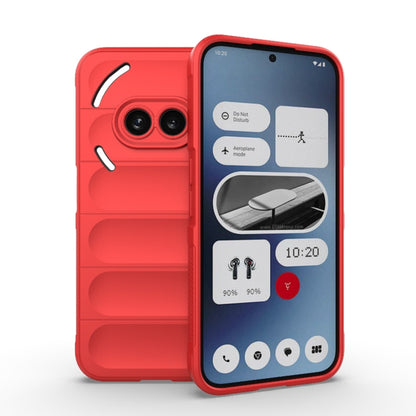 For Nothing Phone 2a Magic Shield TPU + Flannel Phone Case(Red) - More Brand by buy2fix | Online Shopping UK | buy2fix