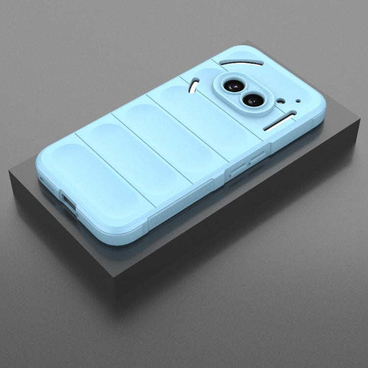 For Nothing Phone 2a Magic Shield TPU + Flannel Phone Case(Light Blue) - More Brand by buy2fix | Online Shopping UK | buy2fix
