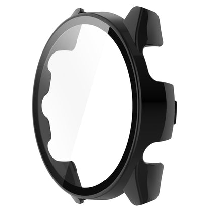 For Garmin Forerunner 165 / 165 Music PC + Tempered Film Integrated Watch Protective Case(Black) - Watch Cases by buy2fix | Online Shopping UK | buy2fix