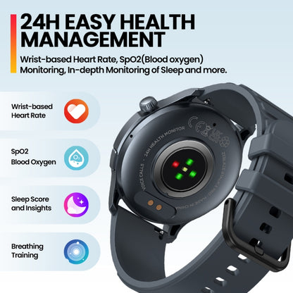 Zeblaze Btalk 3 Pro 1.43 inch BT5.2 Fitness Wellness Smart Watch, Support Bluetooth Call / Sleep / Blood Oxygen / Heart Rate / Blood Pressure Health Monitor(Black) - Smart Watches by Zeblaze | Online Shopping UK | buy2fix