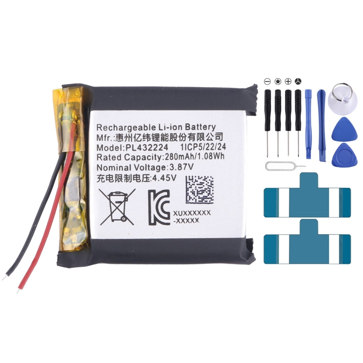 For Amazfit EVE PL432224 280mAh Battery Replacement - For Watch by buy2fix | Online Shopping UK | buy2fix