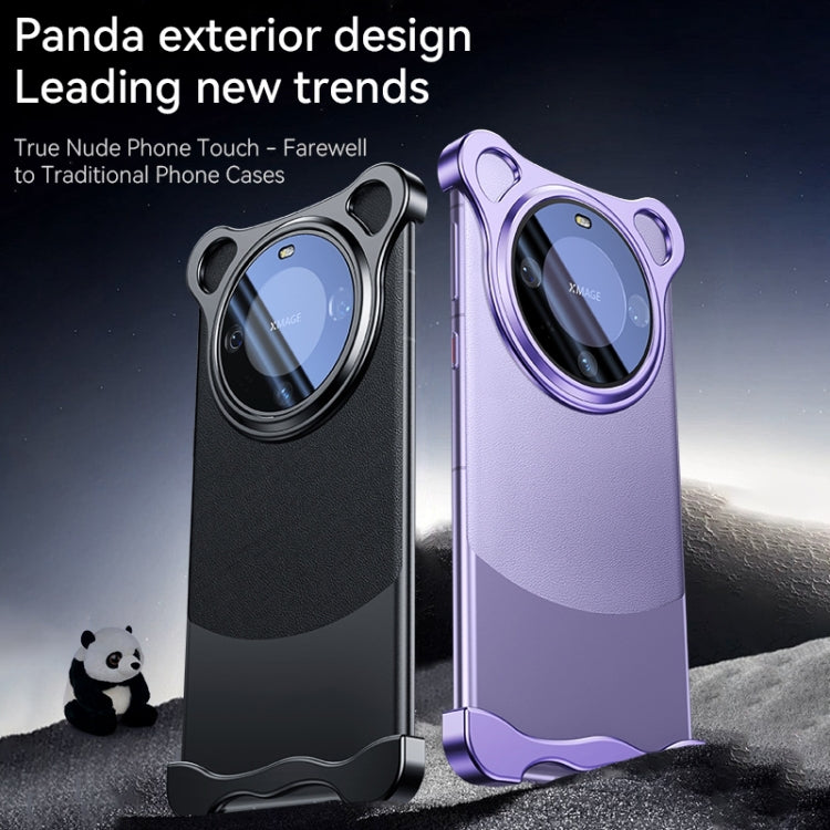 For Huawei Mate 60 Frameless Metal Corner Pad Phone Case with Lens Film(Black) - Huawei Cases by buy2fix | Online Shopping UK | buy2fix