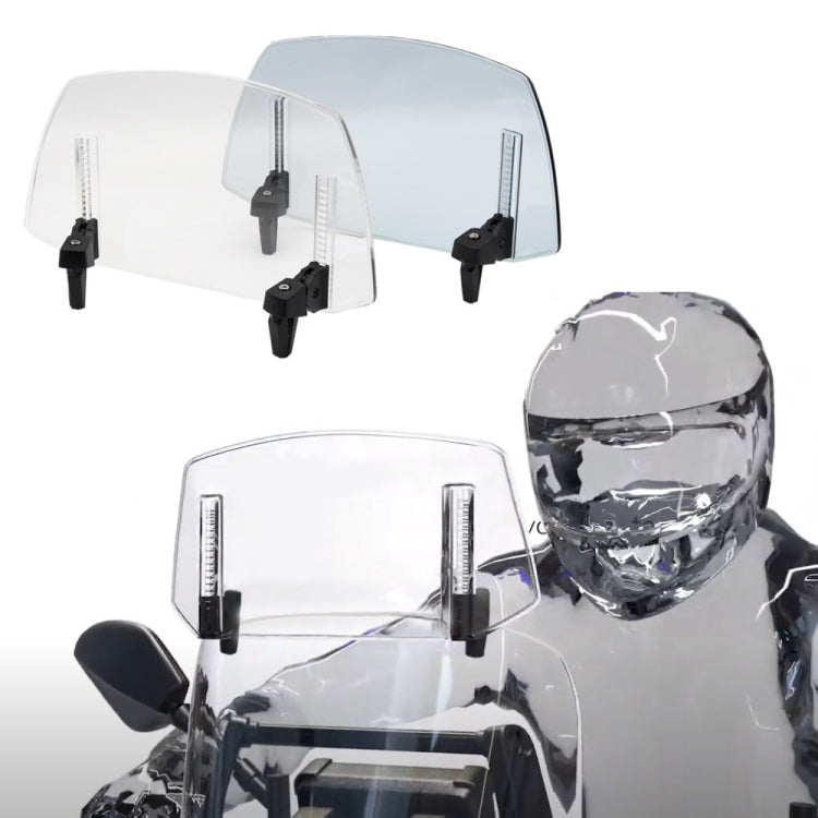 For Kawasaki / Honda / BMW / Yamaha Motorcycle Adjustable Windshield(Transparent Grey) - Others by buy2fix | Online Shopping UK | buy2fix