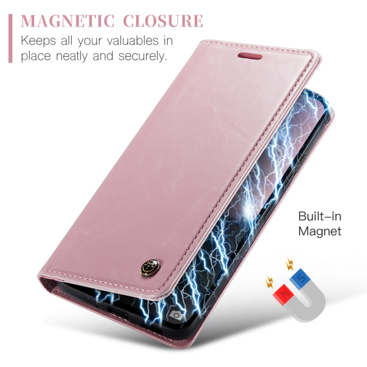 For Xiaomi Redmi Note 13 Pro+ 5G CaseMe 003 Crazy Horse Texture Flip Leather Phone Case(Pink) - Xiaomi Cases by CaseMe | Online Shopping UK | buy2fix