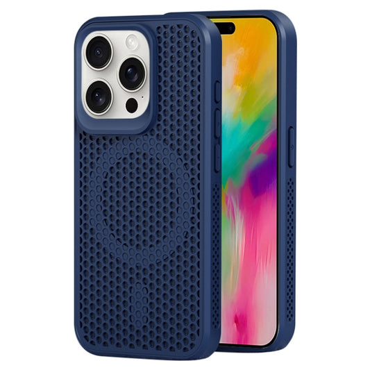 For iPhone 16 Pro Max MagSafe Magnetic Heat Dissipation Phone Case(Dark Blue) - iPhone 16 Pro Max Cases by buy2fix | Online Shopping UK | buy2fix