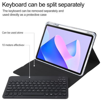 For Huawei MatePad 11 2023 / 2021 Square Button Backlight Bluetooth Keyboard Rotatable Holder Leather Case(Black) - Huawei Keyboard by buy2fix | Online Shopping UK | buy2fix