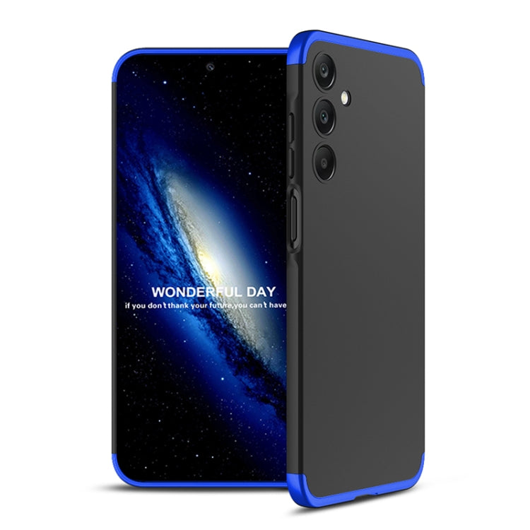 For Samsung Galaxy A25 4G GKK Three Stage Splicing Full Coverage PC Phone Case(Black Blue) - Galaxy Phone Cases by GKK | Online Shopping UK | buy2fix