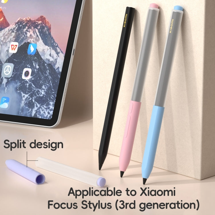 For Xiaomi Focus Pen III Stylus Pen Jelly Style Translucent Silicone Protective Case(White) - Pencil Accessories by buy2fix | Online Shopping UK | buy2fix