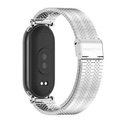 For Xiaomi Mi Band 8 / 9 / 9 NFC Mijobs GT4 Metal Watch Band(Silver) - Watch Bands by MIJOBS | Online Shopping UK | buy2fix