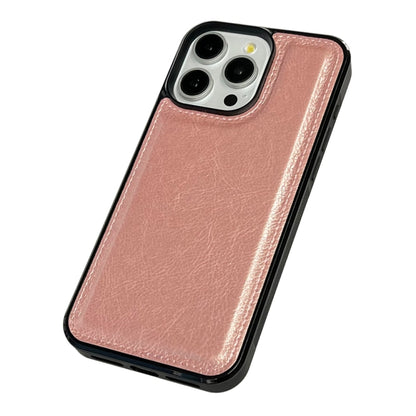 For iPhone 16 Pro Max Cowhide Texture Back Cover Phone Case(Rose Gold) - iPhone 16 Pro Max Cases by buy2fix | Online Shopping UK | buy2fix